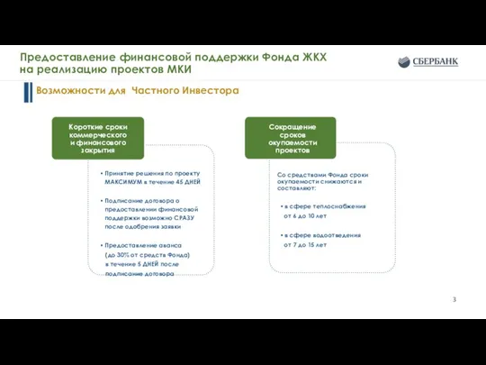 Предоставление финансовой поддержки Фонда ЖКХ на реализацию проектов МКИ