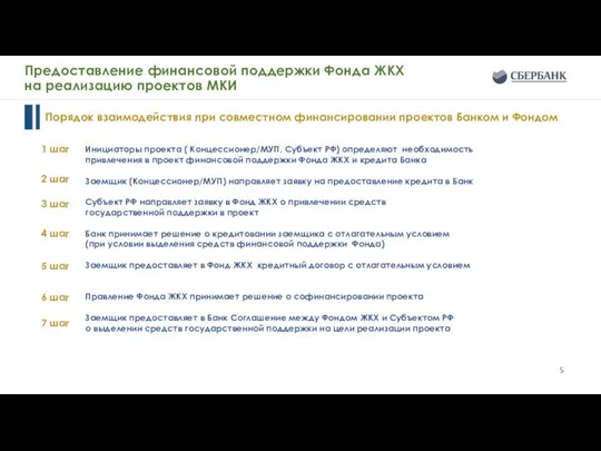 Инициаторы проекта ( Концессионер/МУП, Субъект РФ) определяют необходимость привлечения в проект финансовой