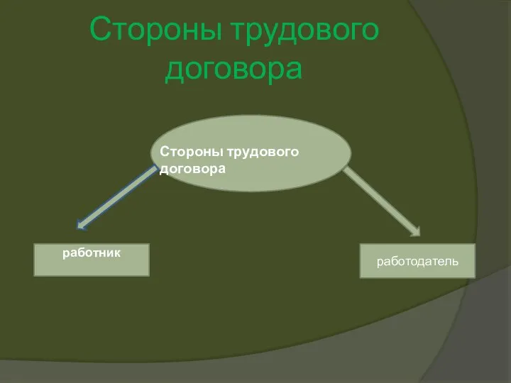 Стороны трудового договора работник работодатель