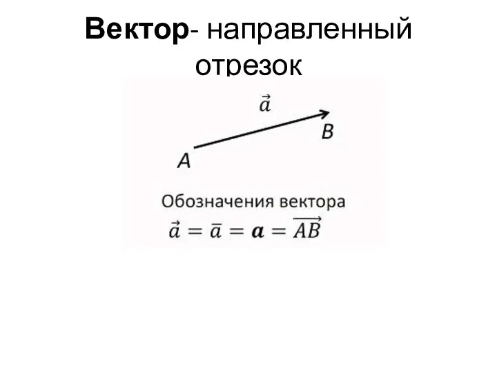 Вектор- направленный отрезок