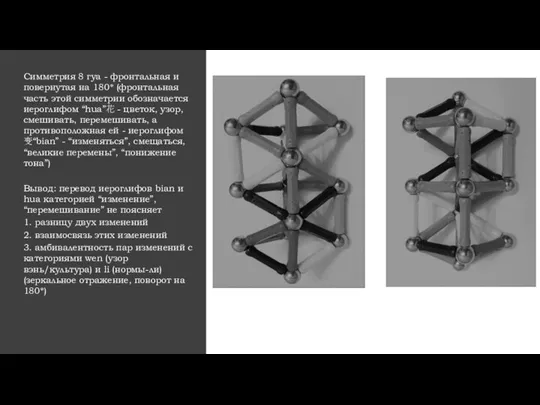 Симметрия 8 гуа - фронтальная и повернутая на 180* (фронтальная часть этой