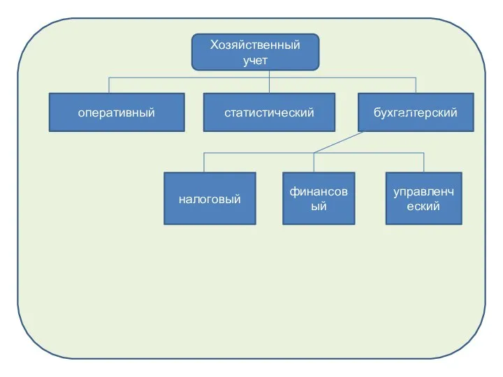 Хозяйственный учет оперативный статистический бухгалтерский налоговый финансовый управленческий Хозяйственный учет