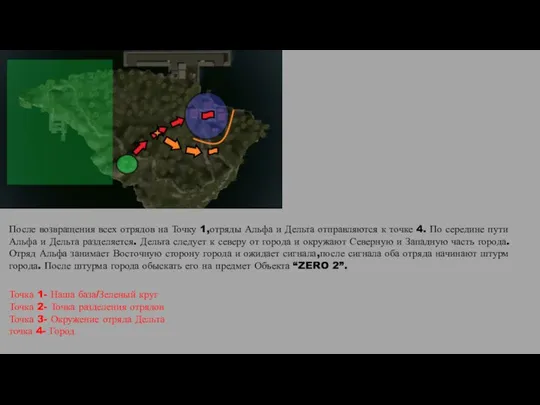 После возвращения всех отрядов на Точку 1,отряды Альфа и Дельта отправляются к