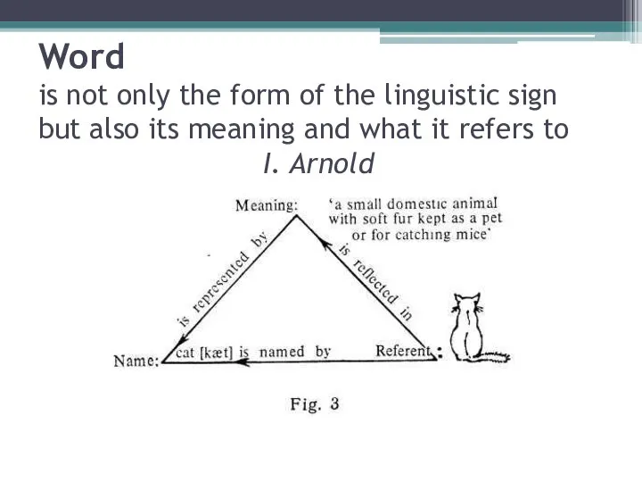Word is not only the form of the linguistic sign but also