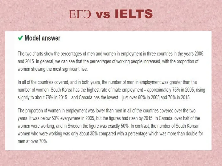 ЕГЭ vs IELTS