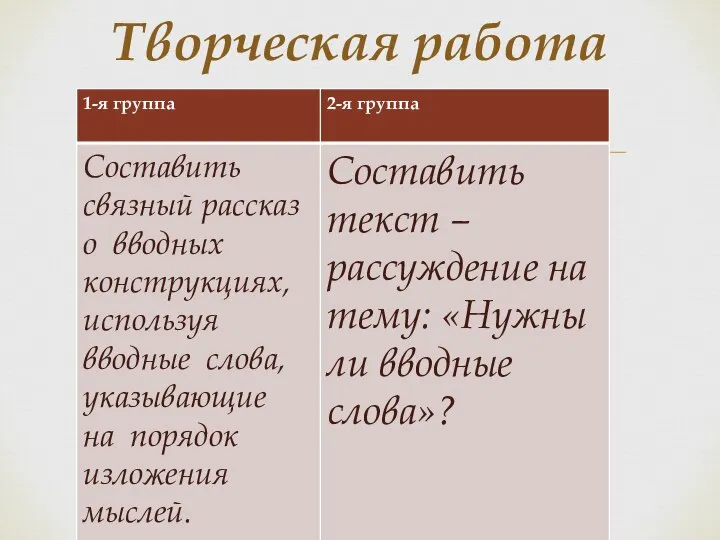 Творческая работа