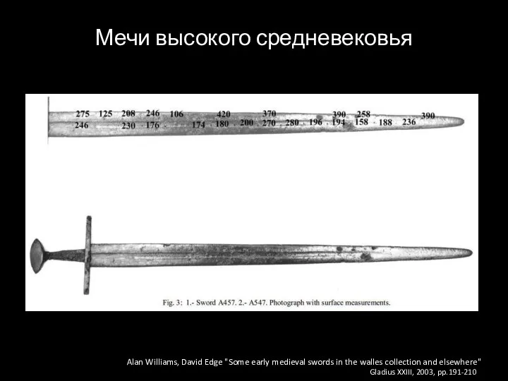 Мечи высокого средневековья Alan Williams, David Edge "Some early medieval swords in