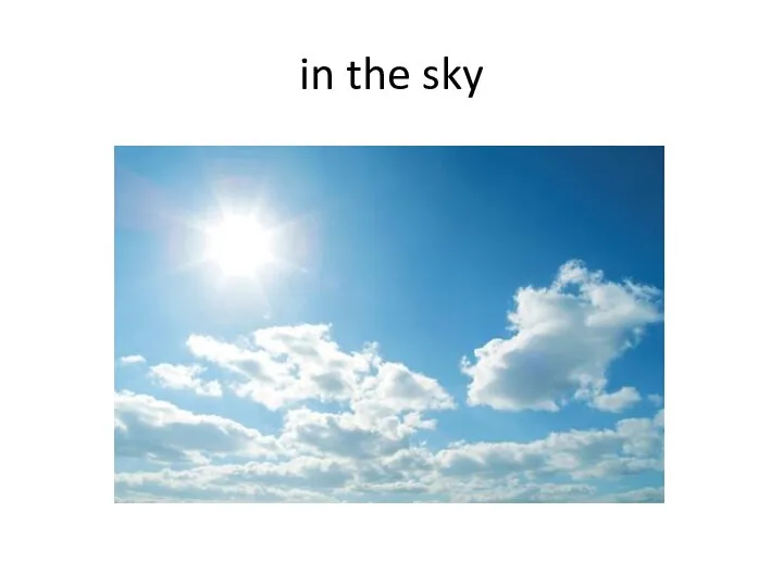 in the sky