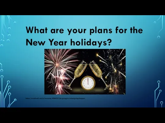 What are your plans for the New Year holidays? https://wordwall.net/ru/resource/4266221/be-going-to/what-going-happen