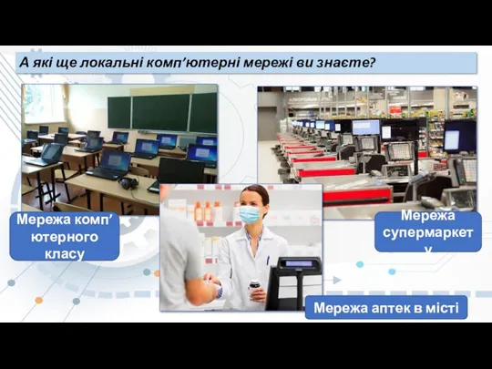 А які ще локальні комп’ютерні мережі ви знаєте? Мережа комп’ютерного класу Мережа