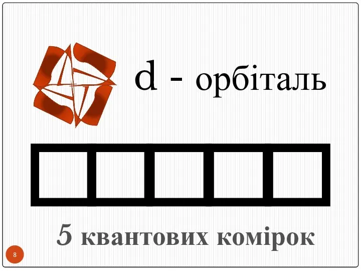 d - орбіталь 5 квантових комірок