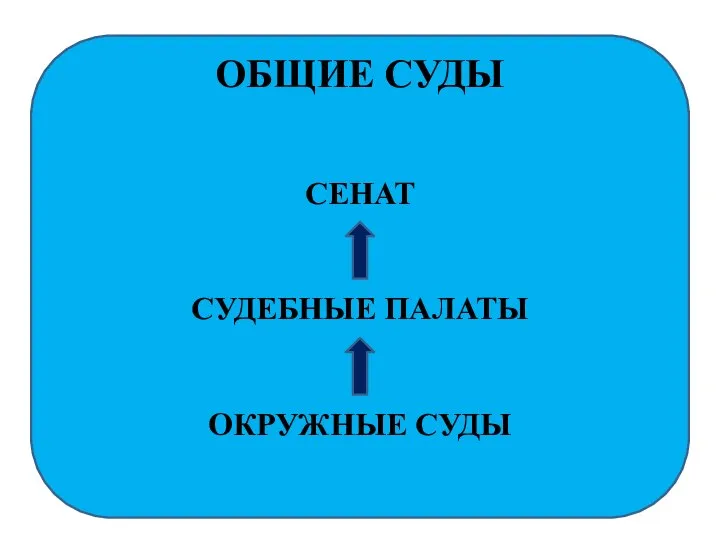 ОБЩИЕ СУДЫ СЕНАТ СУДЕБНЫЕ ПАЛАТЫ ОКРУЖНЫЕ СУДЫ