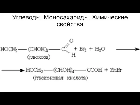 Углеводы. Моносахариды. Химические свойства