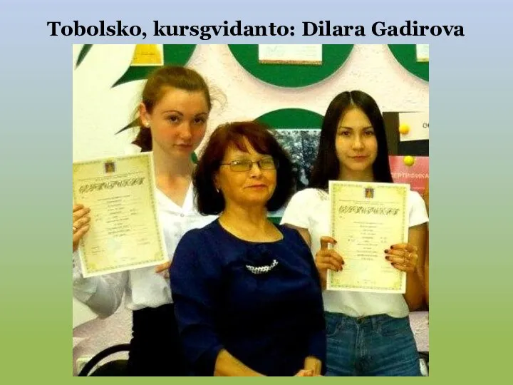 Tobolsko, kursgvidanto: Dilara Gadirova