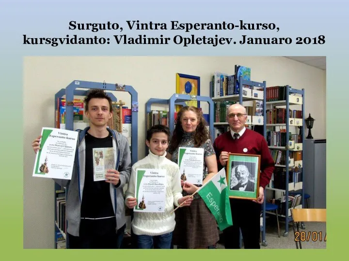 Surguto, Vintra Esperanto-kurso, kursgvidanto: Vladimir Opletajev. Januaro 2018