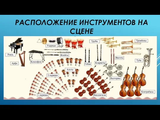 РАСПОЛОЖЕНИЕ ИНСТРУМЕНТОВ НА СЦЕНЕ