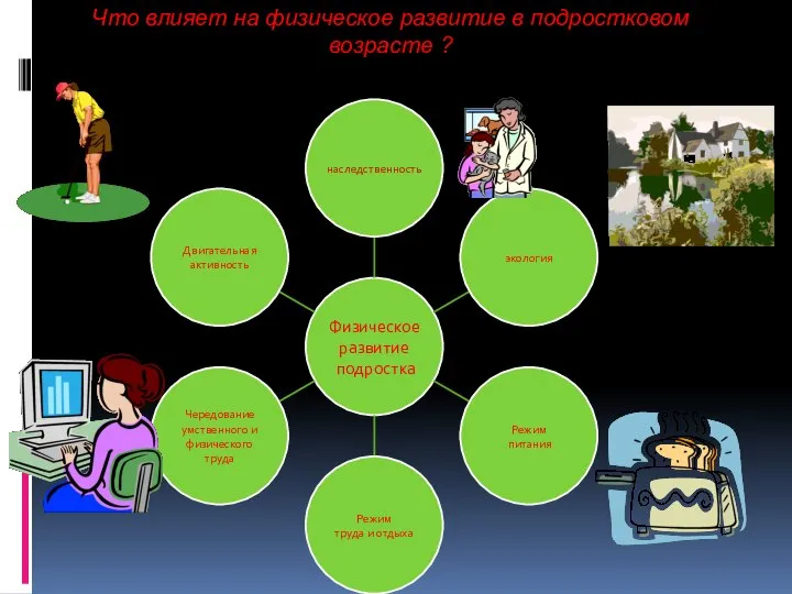 Что влияет на физическое развитие в подростковом возрасте ?