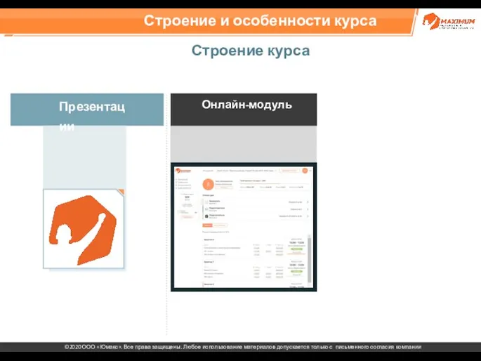 Строение и особенности курса Презентации Строение курса Онлайн-модуль