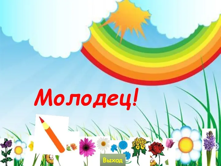 Молодец! Выход