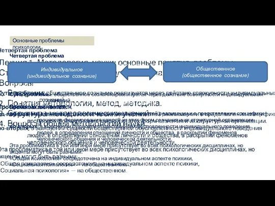 Лекция 1. Методология науки: основные понятия, проблемы. Структура методологических учений (2 часа)