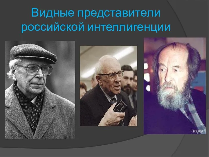 Видные представители российской интеллигенции