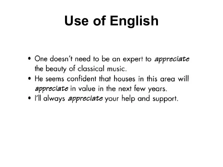 Use of English