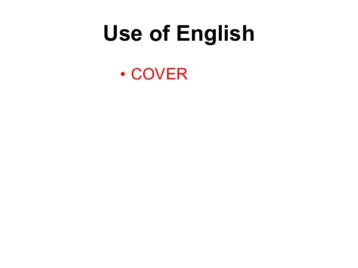 Use of English COVER