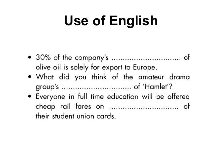 Use of English