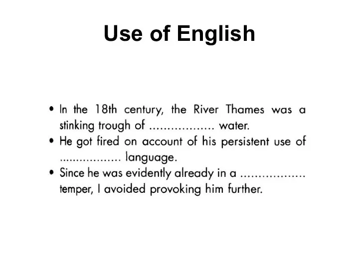 Use of English