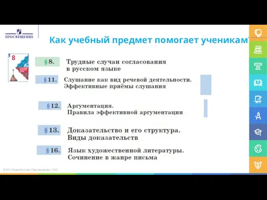 Как учебный предмет помогает ученикам? © АО «Издательство «Просвещение», 2021