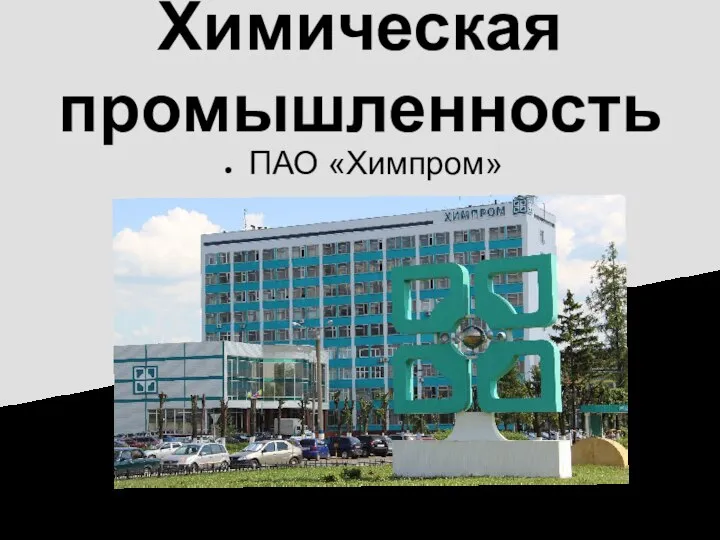 Химическая промышленность ПАО «Химпром»