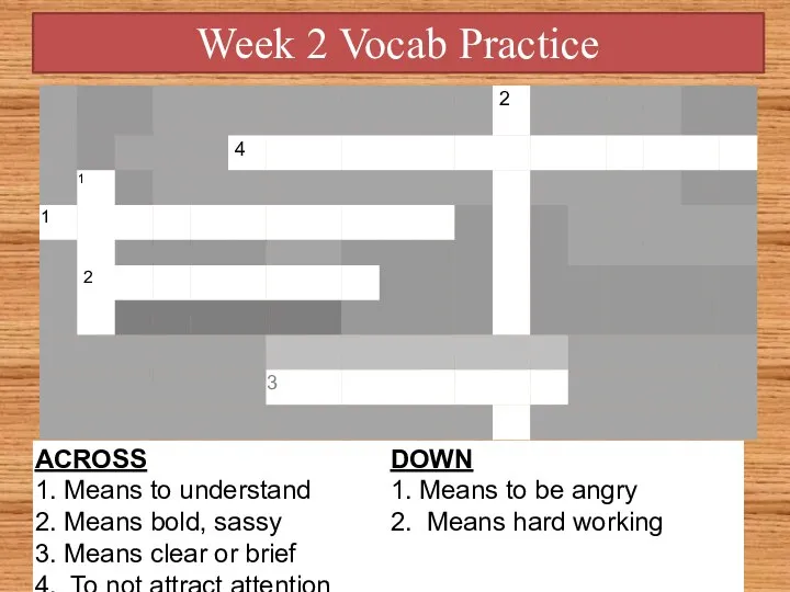 Week 2 Vocab Practice