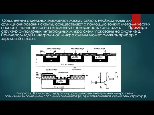 Соединения отдельных элементов между собой, необходимые для функционирования схемы, осуществляют с помощью