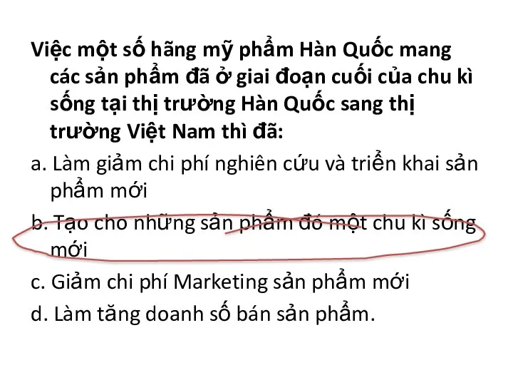 Việc một số hãng mỹ phẩm Hàn Quốc mang các sản phẩm