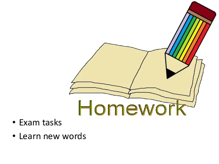 Exam tasks Learn new words