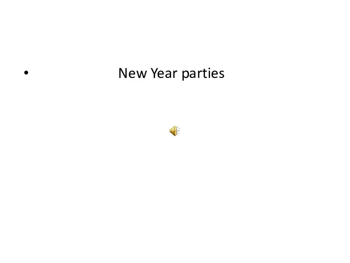 New Year parties