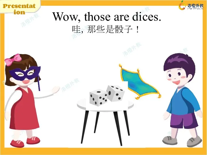 Presentation Wow, those are dices. 哇，那些是骰子！