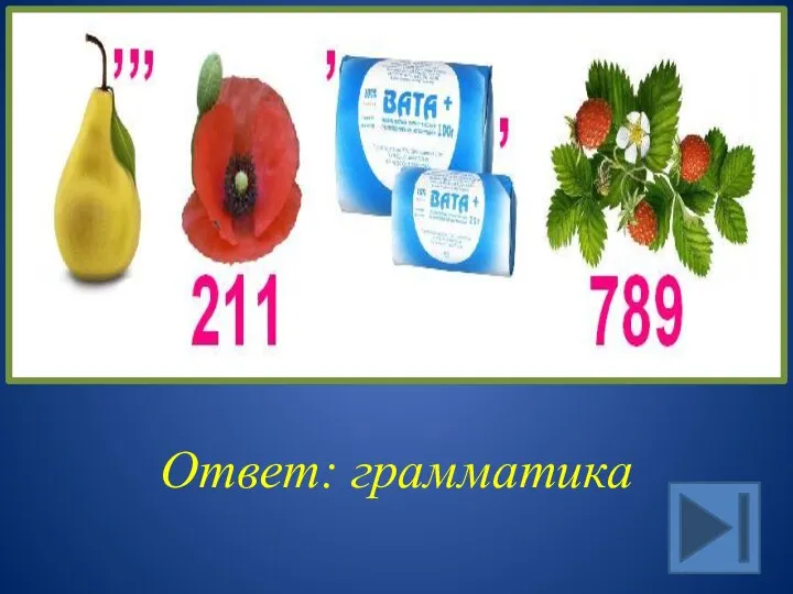 Ответ: грамматика