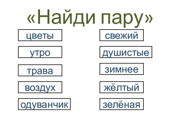 «Найди пару» цветы утро воздух одуванчик трава зелёная зимнее жёлтый свежий душистые