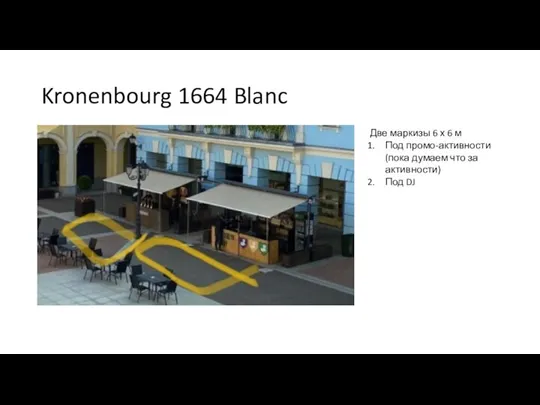 Kronenbourg 1664 Blanc Две маркизы 6 х 6 м Под промо-активности (пока