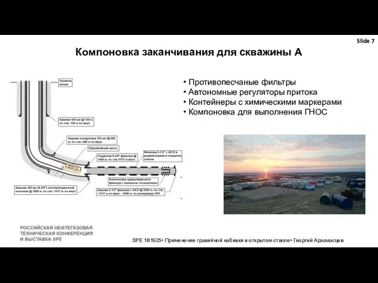 SPE 181925• Применение гравийной набивки в открытом стволе• Георгий Арзамасцев Компоновка заканчивания