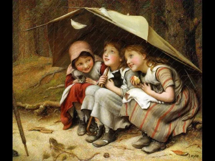 Joseph Clark (1834 – 1926) británico tres pequeños gatitos