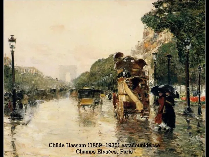 Childe Hassam (1859-1935) estadounidense Champs Elysées, París