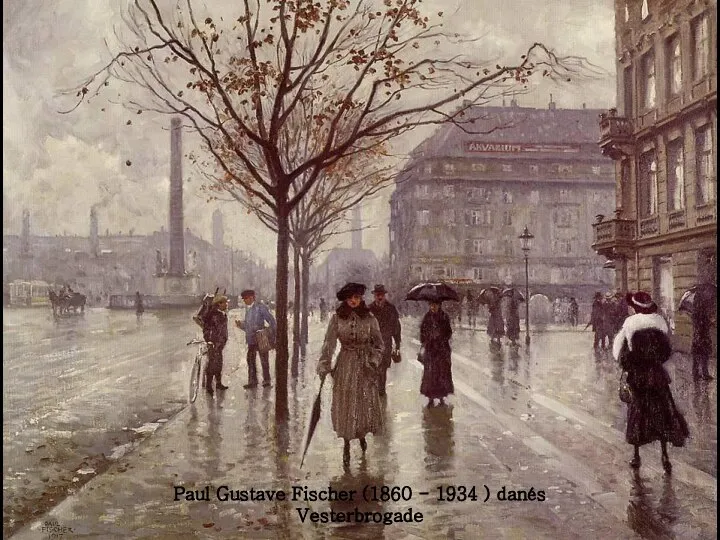 Paul Gustave Fischer (1860 - 1934 ) danés Vesterbrogade