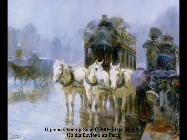 Ulpiano Checa y Sanz (1860-1916) español Un día lluvioso en París