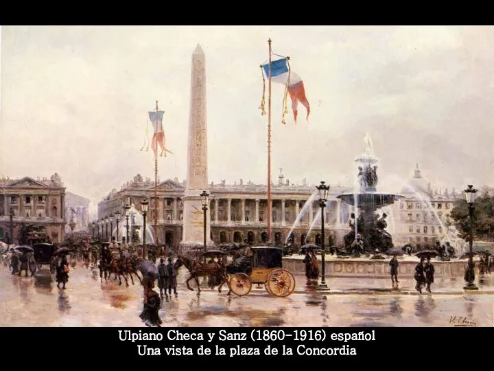 Ulpiano Checa y Sanz (1860-1916) español Una vista de la plaza de la Concordia