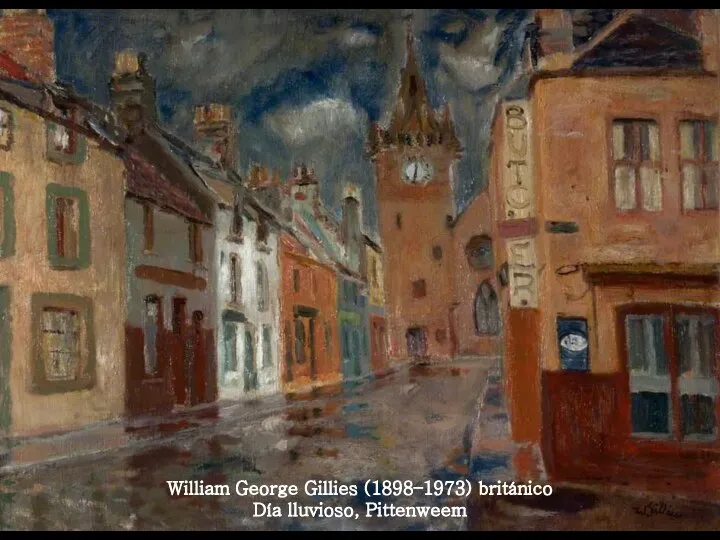 William George Gillies (1898–1973) británico Día lluvioso, Pittenweem
