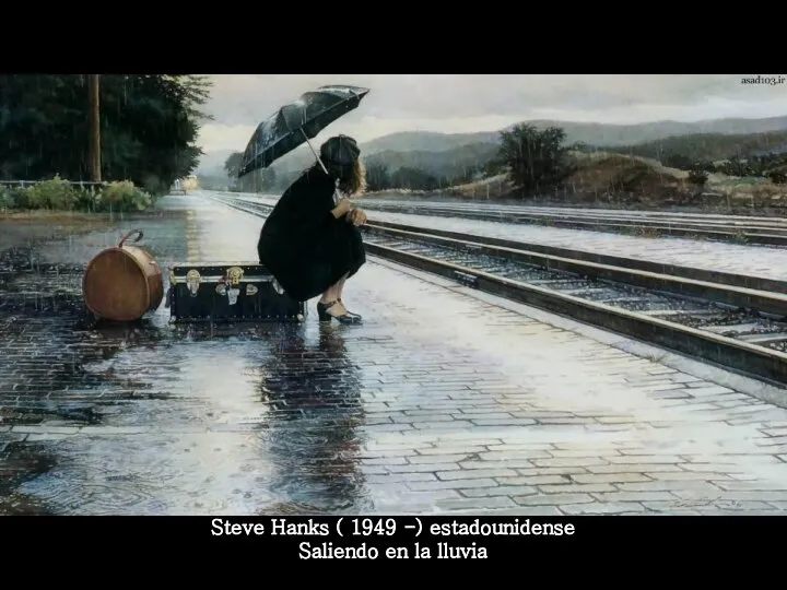 Steve Hanks ( 1949 -) estadounidense Saliendo en la lluvia
