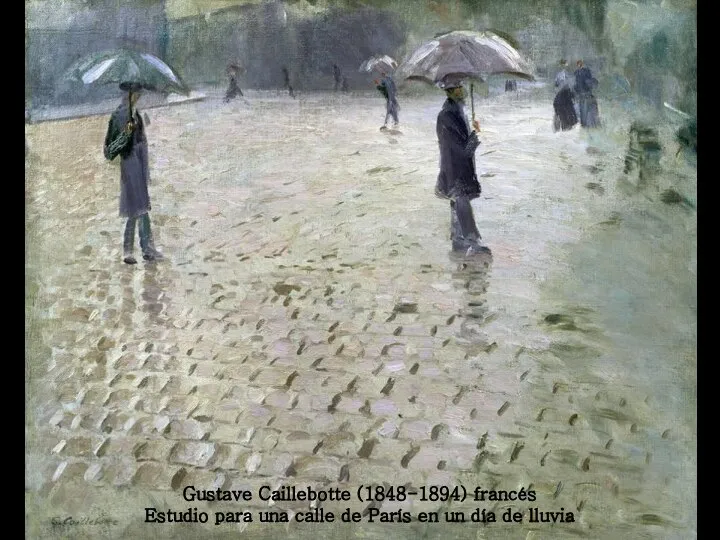 Gustave Caillebotte (1848-1894) francés Estudio para una calle de París en un día de lluvia
