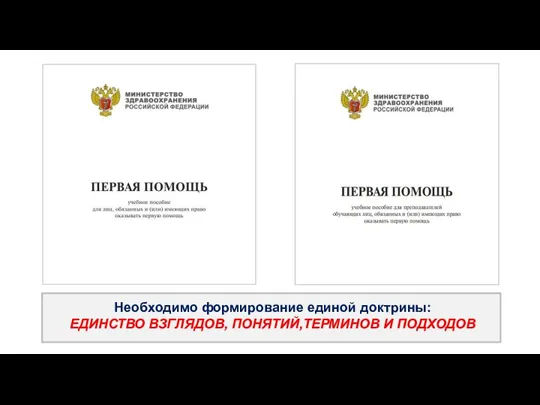 Необходимо формирование единой доктрины: ЕДИНСТВО ВЗГЛЯДОВ, ПОНЯТИЙ,ТЕРМИНОВ И ПОДХОДОВ